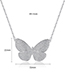 Fashion Silver Color Butterfly Shape Decorated Necklace