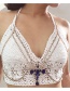 Fashion Blue+gold Color Cross Shape Decorated Body Chain