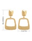 Fashion Silver Color Square Shape Decorated Earrings