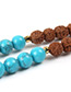 Fashion Brown+blue Tassel Decorated Necklace