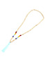 Fashion Orange Tassel&bead Decorated Necklace