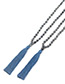 Fashion Lake Blue Tassel Decorated Necklace