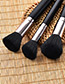Fashion Black Round Shape Decorated Makeup Brush ( 7 Pcs )
