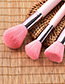 Fashion Pink Round Shape Decorated Makeup Brush ( 7 Pcs )