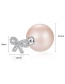 Fashion Light Pink+gold Color Bowknot Shape Decorated Earrings