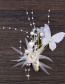 Fashion Gold Color+white Butterfly Shape Decorated Hair Clip