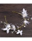 Fashion Gold Color+white Butterfly Shape Decorated Hair Clip