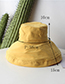 Fashion Yellow Pure Color Decorated Fisherman Hat