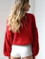 Fashion Gray Puff Sleeves Design Pure Color Sweater