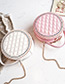 Elegant Pink Grid Pattern Design Round Shape Bag