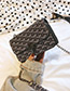 Elegant Black Letter Pattern Decorated Shoulder Bag