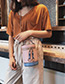 Elegant Silver Color Double Zippers Decorated Bucket Shape Bag