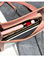Fashion Pink Square Shape Design Transparent Bag