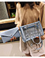Fashion Blue Square Shape Design Transparent Bag