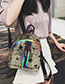 Trendy Green Double Zippers Decorated Casual Backpack