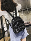 Trendy Black Star Shape Pattern Decorated Backpack