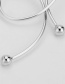 Elegant Silver Color Bowknot Shape Design Pure Color Earrings