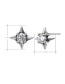 Elegant Silver Color Star Shape Decorated Pure Color Earrings