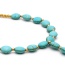 Fashion Blue Beads Decorated Simple Anklet