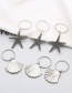 Fashion Antique Silver Round Shape Design Hair Accessories(5pcs)