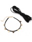 Fashion Black Round Shape Decorated Simple Anklet