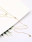 Fashion Gold Color Tassel Decorated Double Layer Necklace