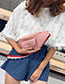 Elegant Pink Pure Color Design Width Strap Bag
