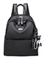 Elegant Black Double Zippers Decorated Casual Backpack