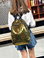 Elegant Purple Sequins Decorated Pure Color Backpack