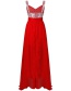 Sexy Red Sequins Decorated Pure Color Long Dress