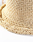 Trendy Beige Curling Design Pure Color Sunscreen Hat