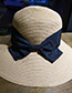 Trendy Light Coffee Bowknot Decorated Sunscreen Hat