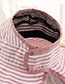 Trendy Khaki Stripe Pattern Decorated Beach Hat