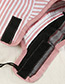 Trendy Black Stripe Pattern Decorated Beach Hat