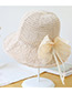 Trendy Gray Bowknot Decorated Knitted Sunscreen Hat