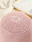 Trendy Pink Knitted Design Pure Color Sunscreen Hat