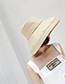 Fashion Beige Pure Color Design Foldable Sunscreen Hat