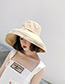 Fashion Beige Pure Color Design Foldable Sunscreen Hat