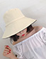 Fashion Black+beige Pure Color Design Sunscreen Fisherman Hat
