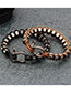 Fashion Brown Circular Rings Decorated Bracelet