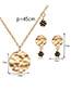 Fashion Gold Color Round Shape Design Jewelry Sets