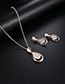 Fashion Rose Gold Water Drop Shape Decorated Jewelry Sets