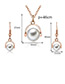 Fashion Gold Color Pearls Decorated Simple Jewelry Sets