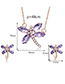 Fashion Rose Gold Dragonfly Shape Decorated Jewelry Sets