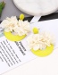 Elegant Yellow Flowers Decorated Simple Earrings