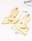 Elegant Yellow Mermaid Shape Decorated Earrings