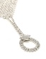 Fashion Silver Color Full Diamond Decorated Pure Color Anklet(1pc)