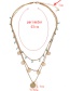 Fashion Gold Color Round Shape Decorated Multi-layer Necklace