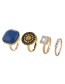 Fashion Multi-color Geometric Shape Design Earrings&rings