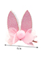 Lovely Pink Rabbit Ears Shape Design Child Hair Clip(1pc)